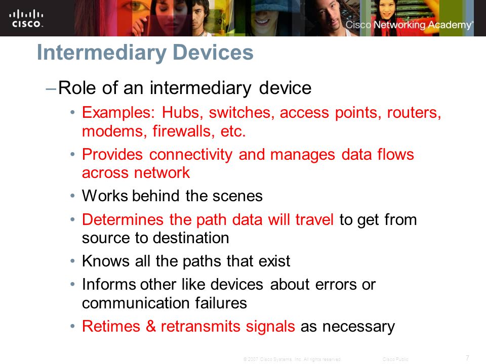 Intermediary Devices Role of an intermediary device