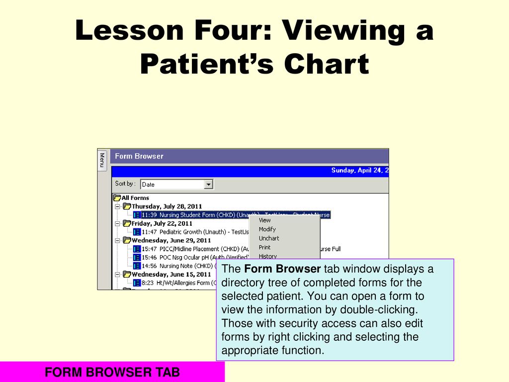 Patient Chart Forms