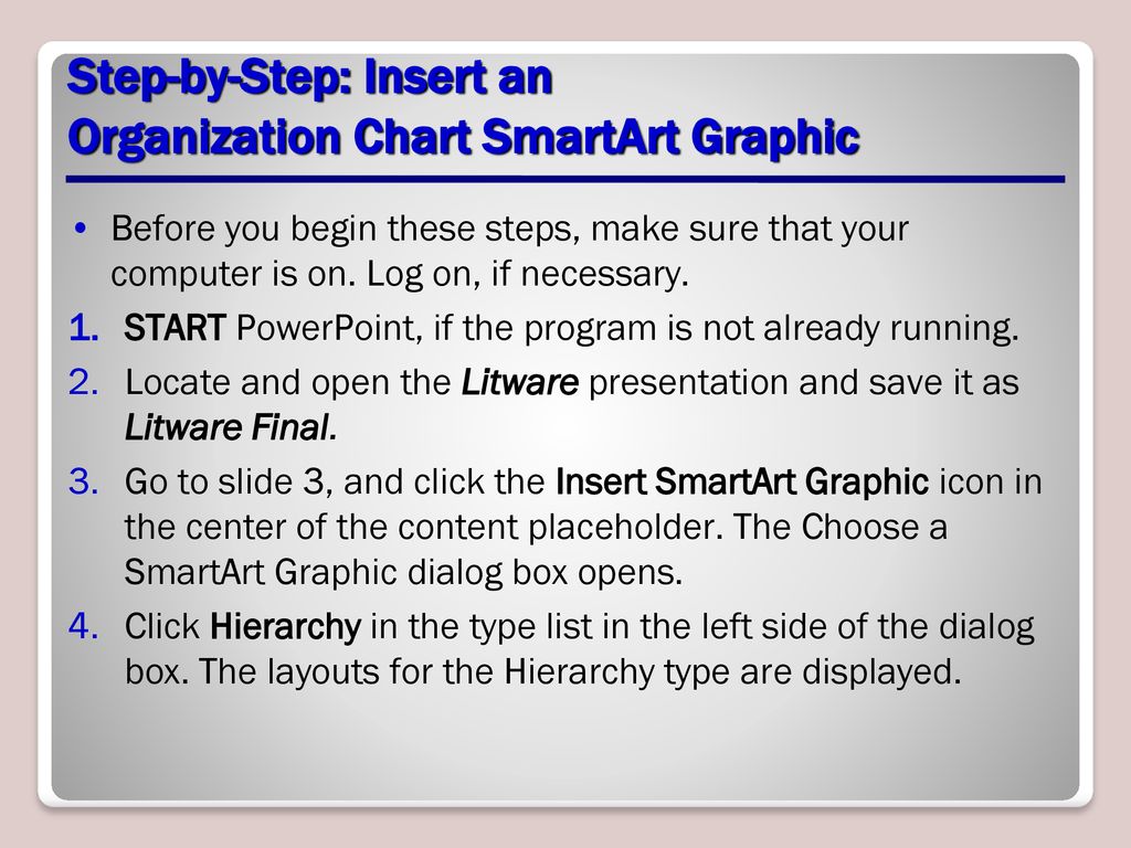 Smartart Organization Chart