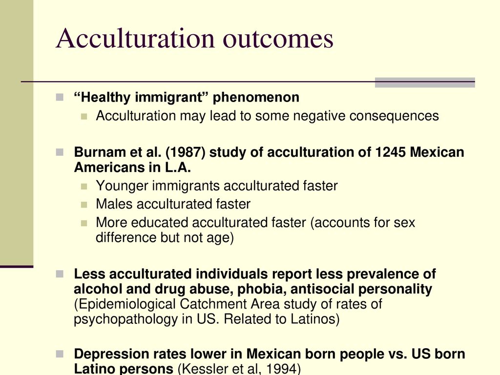 Acculturation outcomes