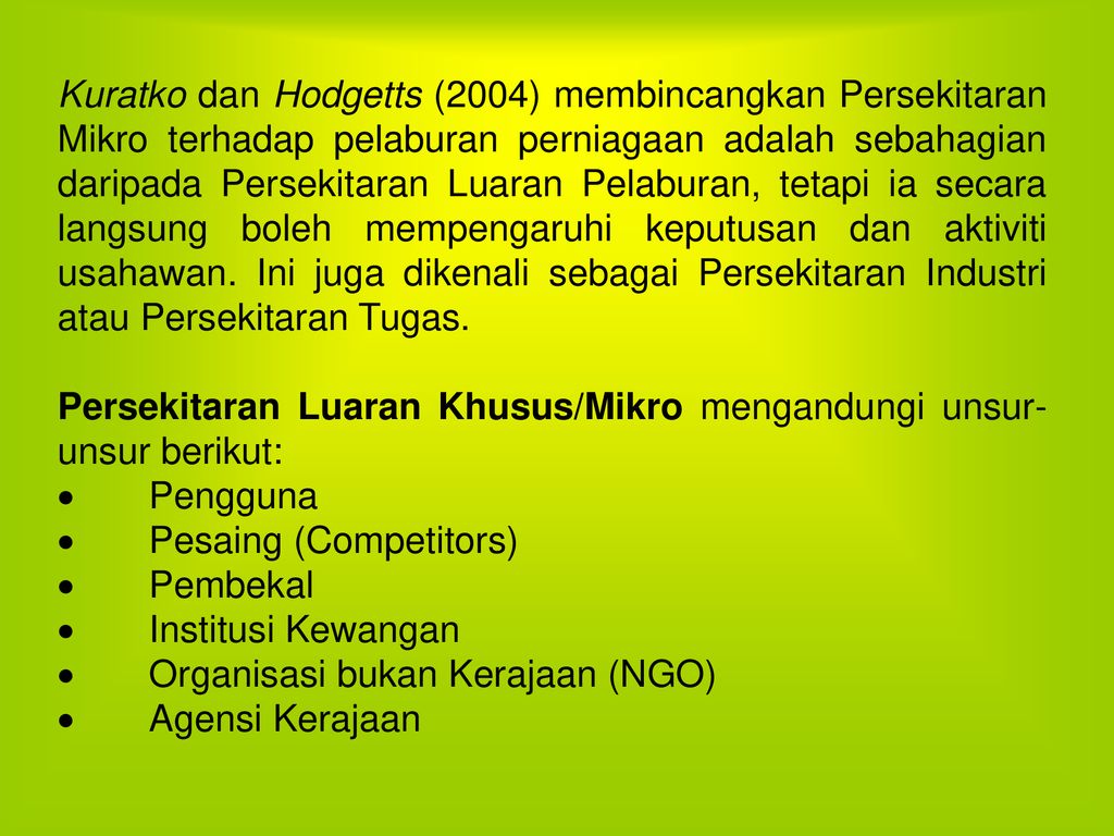 Menilai Persekitaran Perniagaan