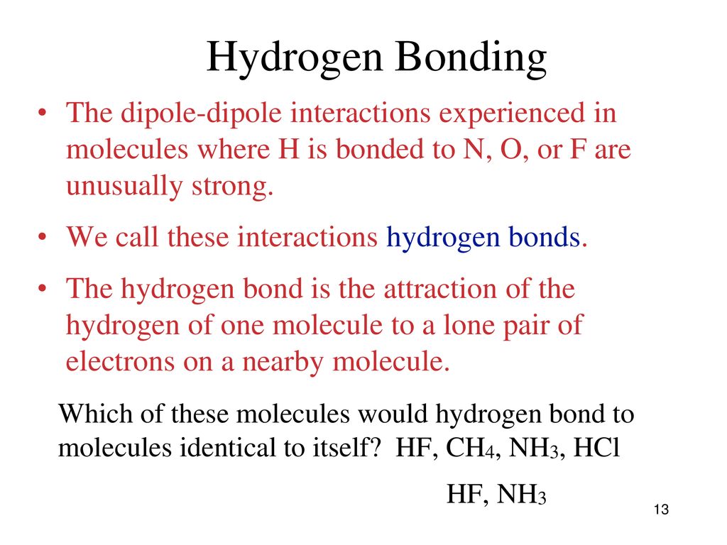 Intermolecular Forces Ppt Download