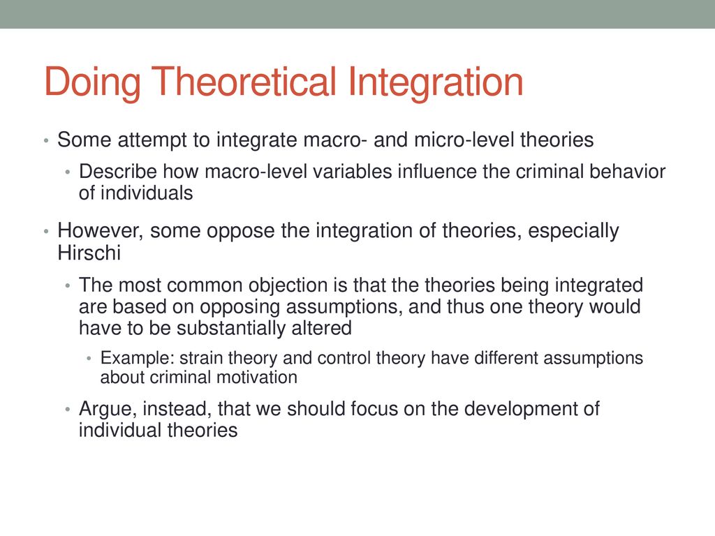 what is theoretical integration