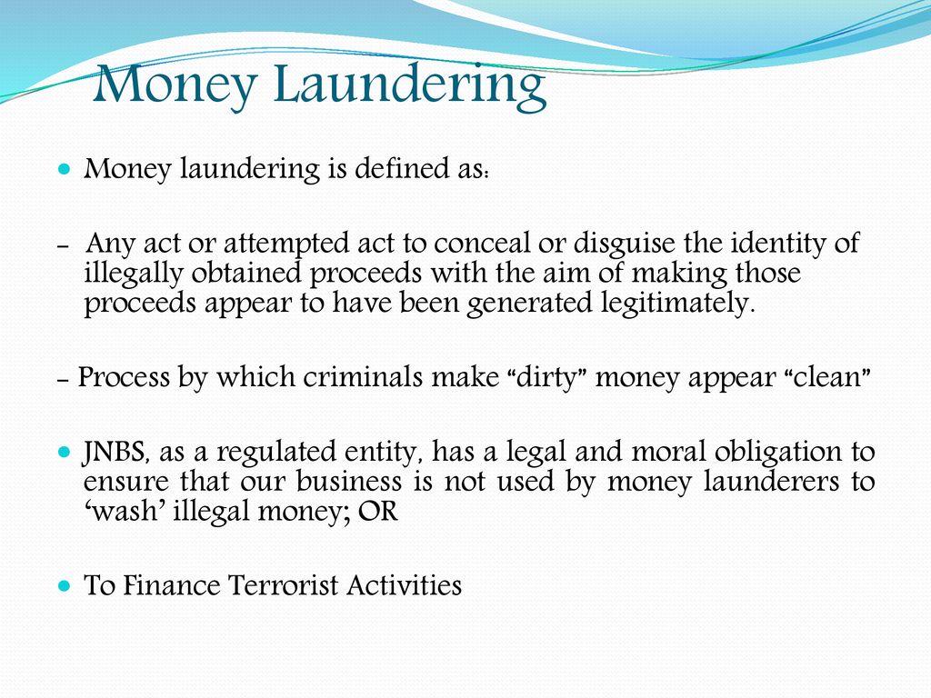 Anti Money Laundering Counter Financing Of Terrorism Aml Cft Ppt Download