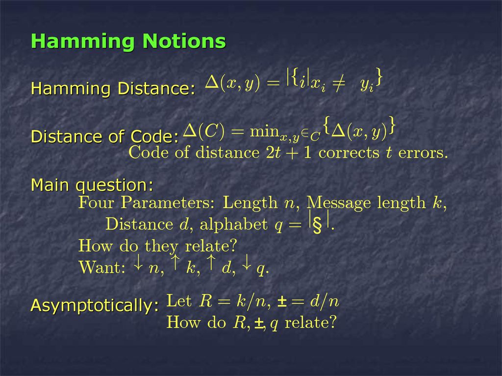 Error Correcting Codes Ppt Download