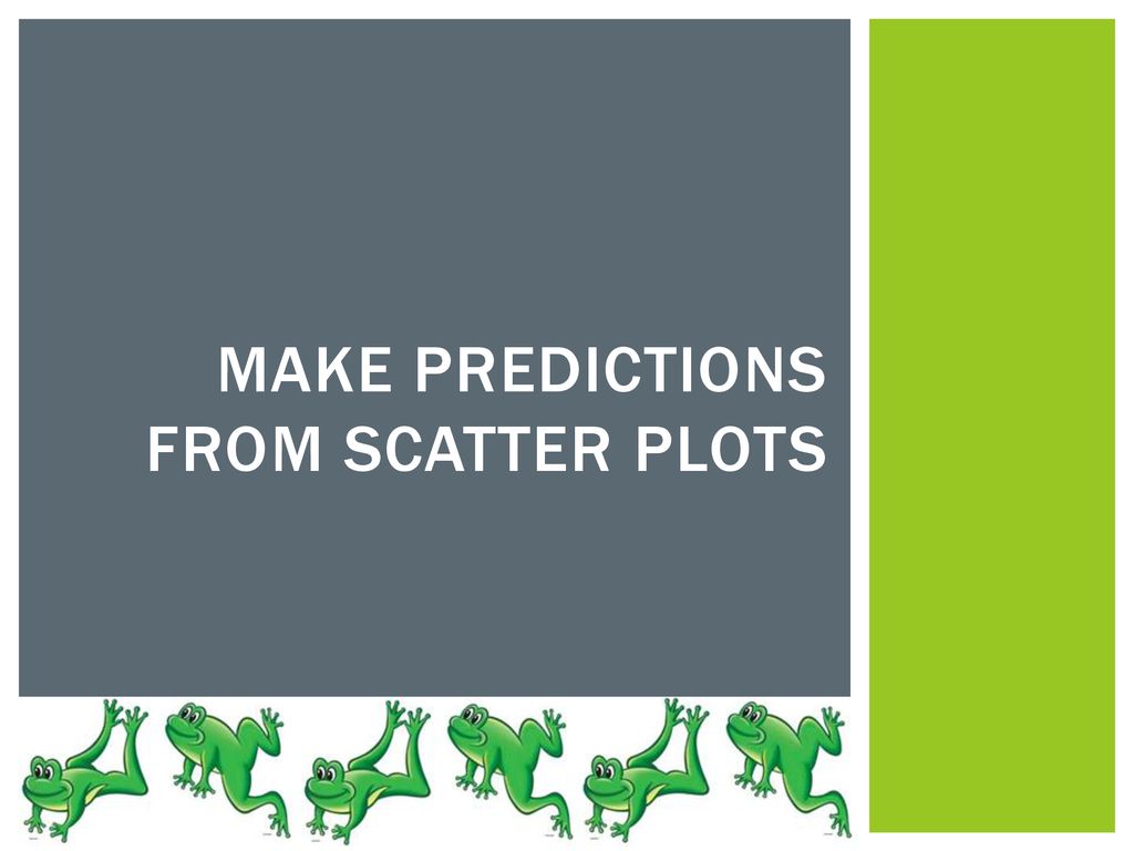 Make predictions from scatter plots ppt download