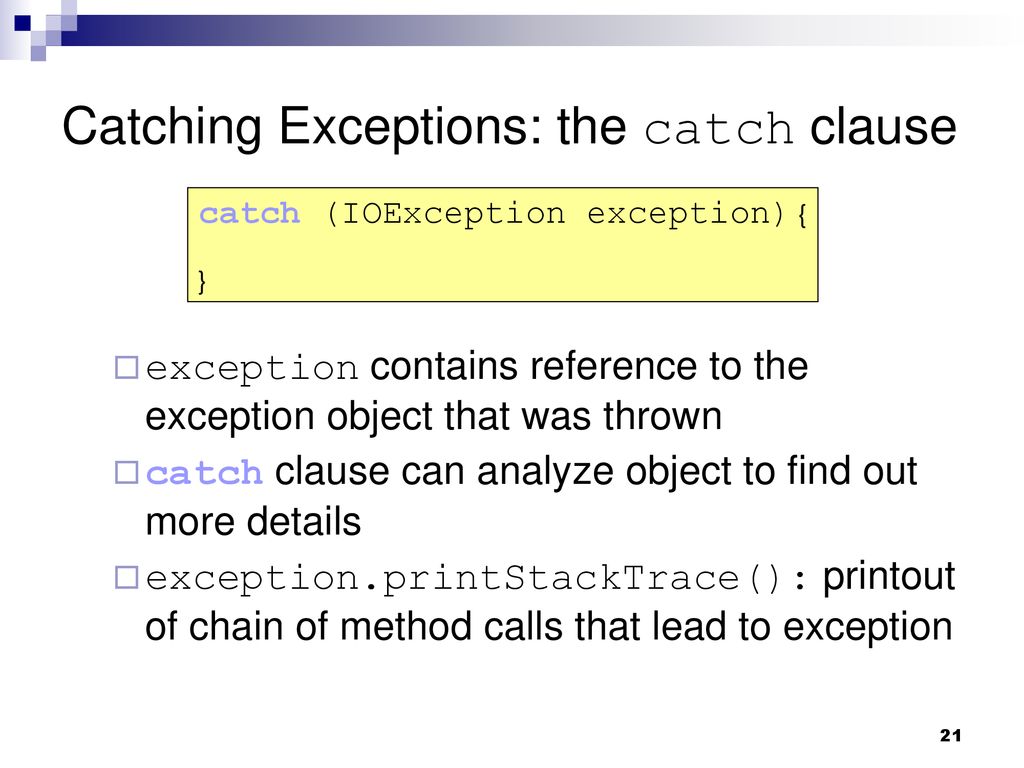 CSE 501N Fall ’09 17 Exception Handling ppt download