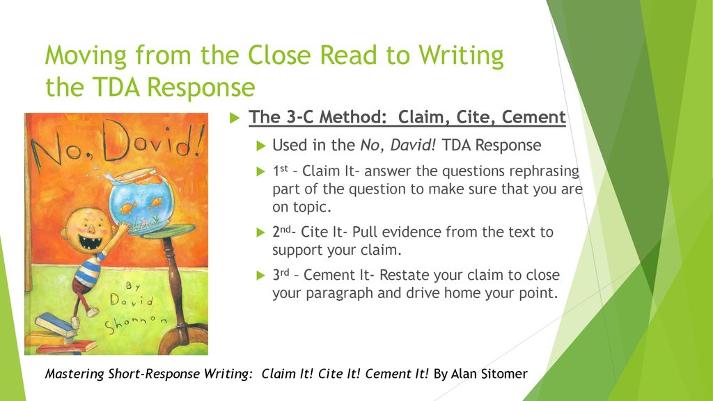 Text Dependent Analysis in PK-2nd Grade - ppt download