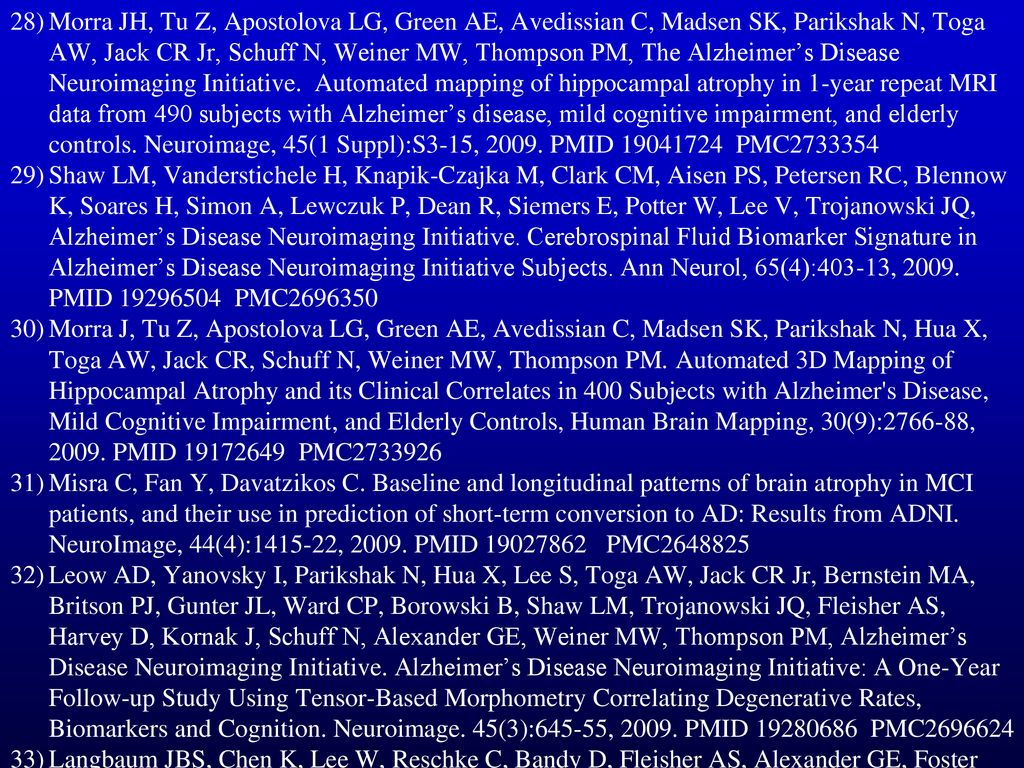 Alzheimer S Disease Neuroimaging Initiative Adni Ppt Download