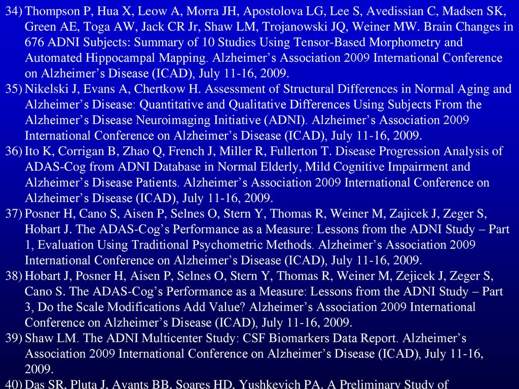 Alzheimer S Disease Neuroimaging Initiative Adni Ppt Download