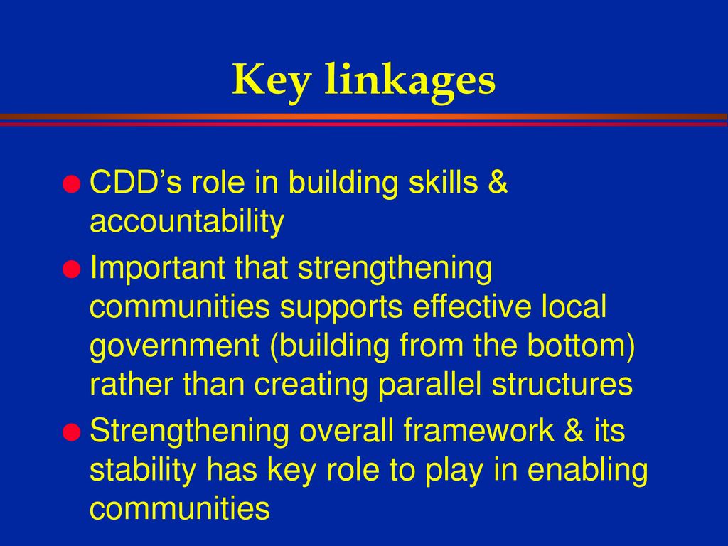 CDD = exercise of community control ppt download