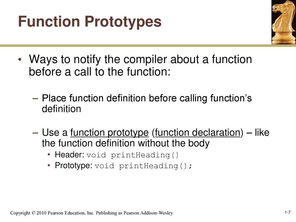 Chapter 6: Functions Copyright © 2010 Pearson Education, Inc ...