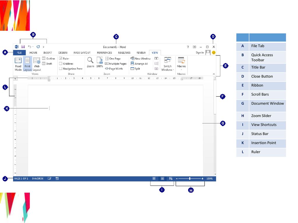 location of draft view in word 2013