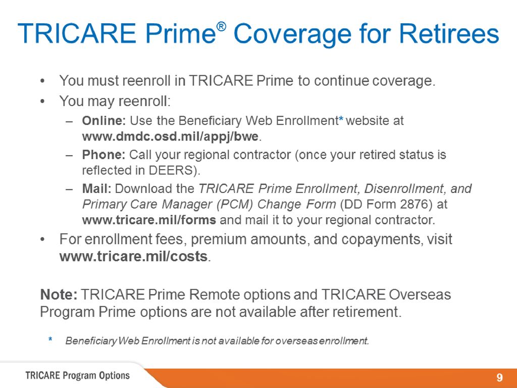 Transitioning from Active Duty to Retirement Health Care Coverage