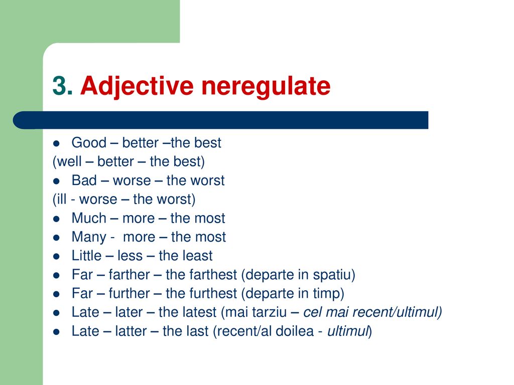 Exemple de adjective