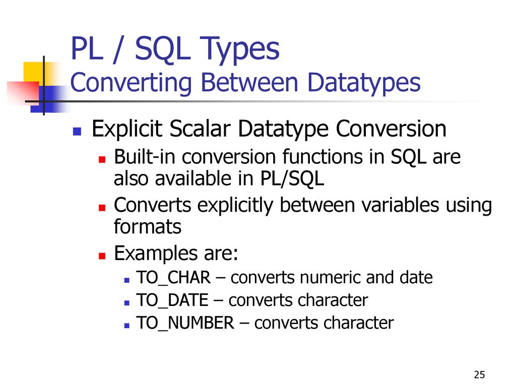 PL / SQL Basics Chapter ppt download