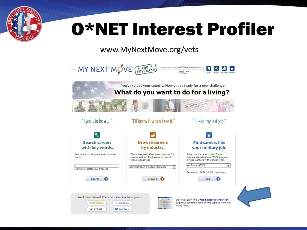 O*NET Interest Profiler at My Next Move
