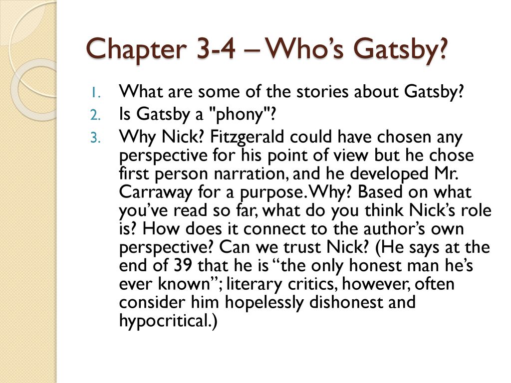 is gatsby a phony