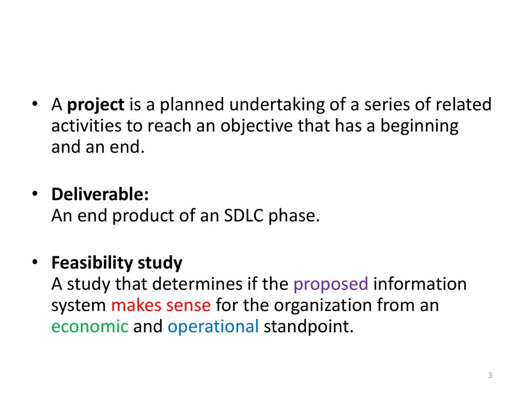 A project is a planned undertaking of a series of related activities to reach an objective that has a beginning and an end.