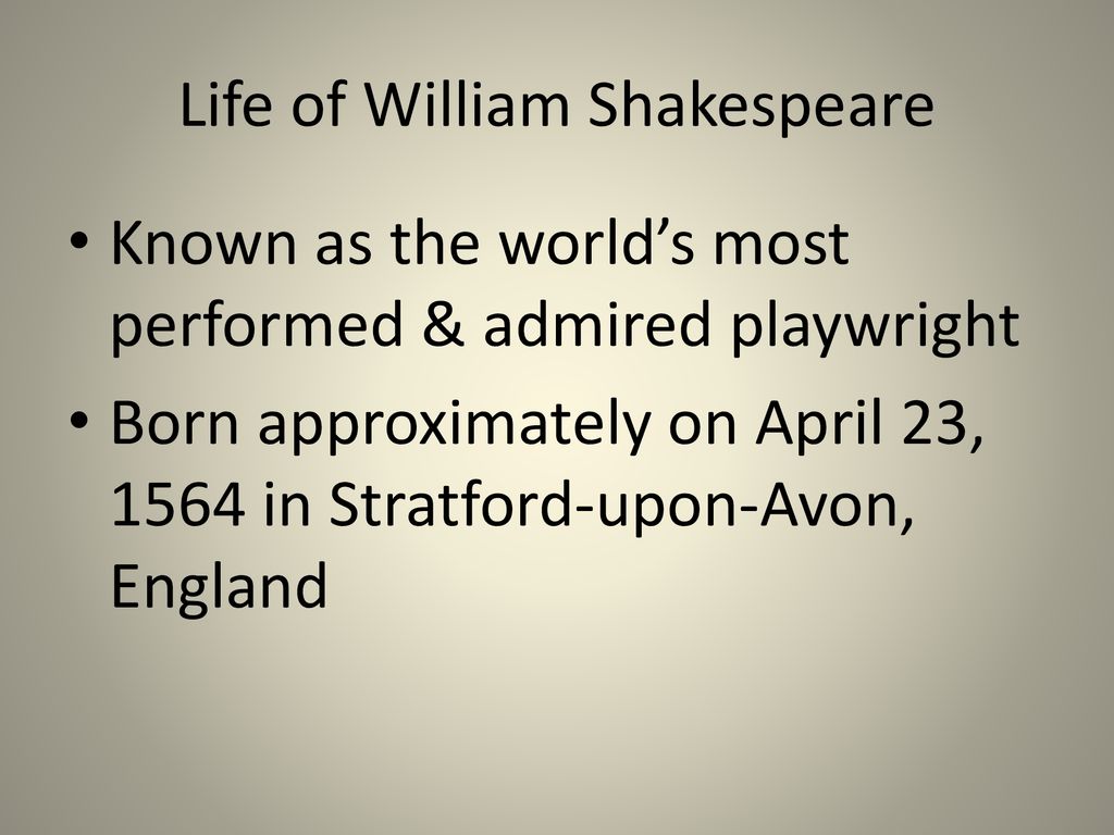 William Shakespeare. - Ppt Download