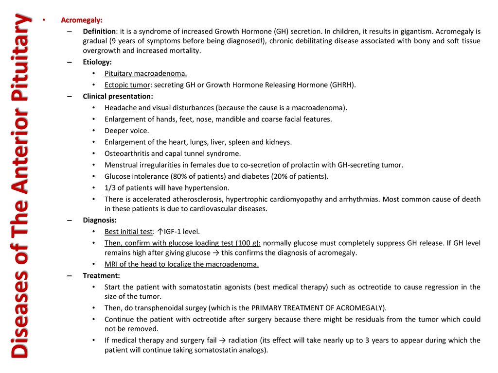 Unit IV – Problem 6 – Clinical Disease of Pituitary Gland - ppt download