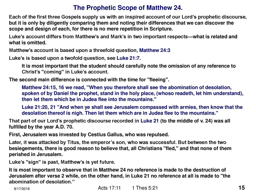 Matthew Mark 13 Luke 17 / 21 When shall these things be? - ppt download