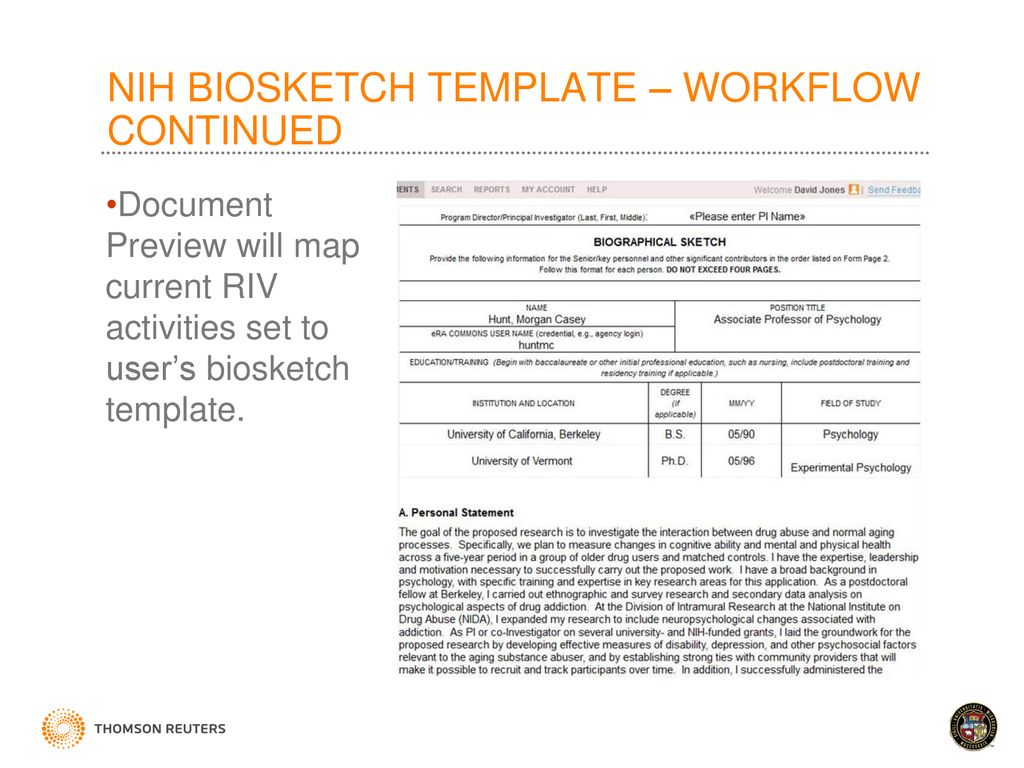 FACULTY ACTIVITY INFORMATION REPORTING SYSTEM - ppt download In Nih Biosketch Template Word
