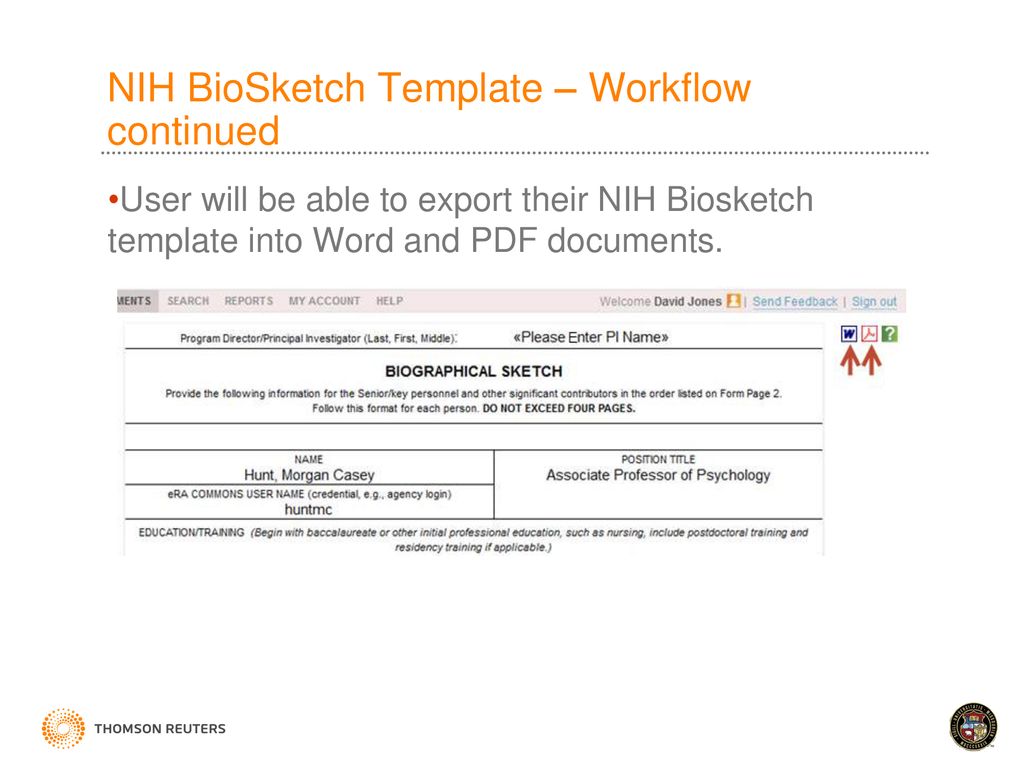 FACULTY ACTIVITY INFORMATION REPORTING SYSTEM - ppt download Within Nih Biosketch Template Word