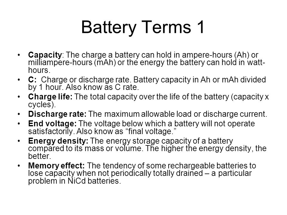 Battery Basics A guide to battery use in engineering projects - ppt video  online download