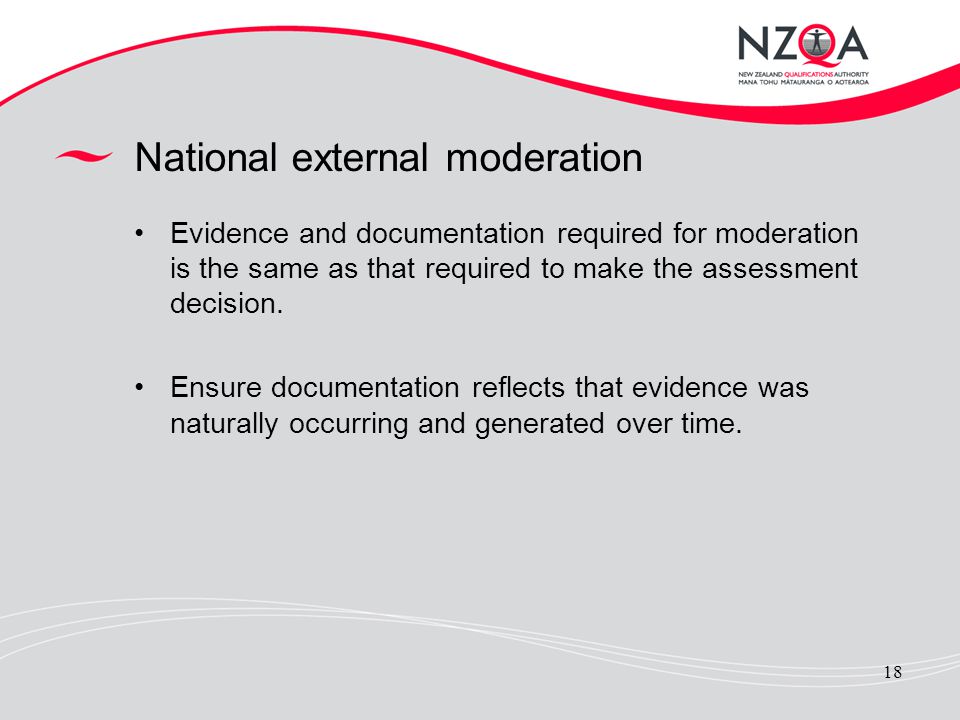 National external moderation