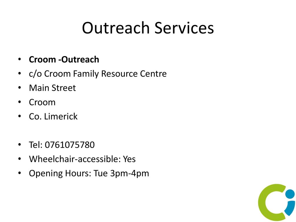 Outreach Services Croom -Outreach c/o Croom Family Resource Centre
