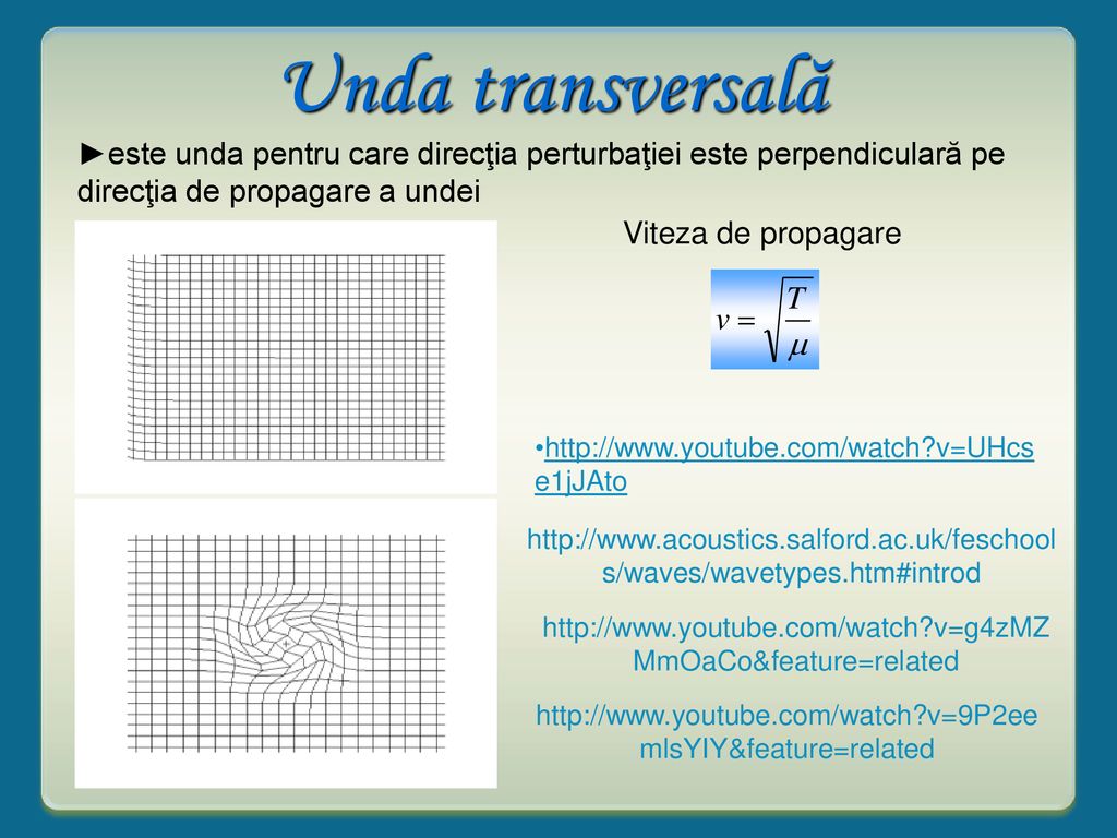 Unde Longitudinale Si Unde Transversale