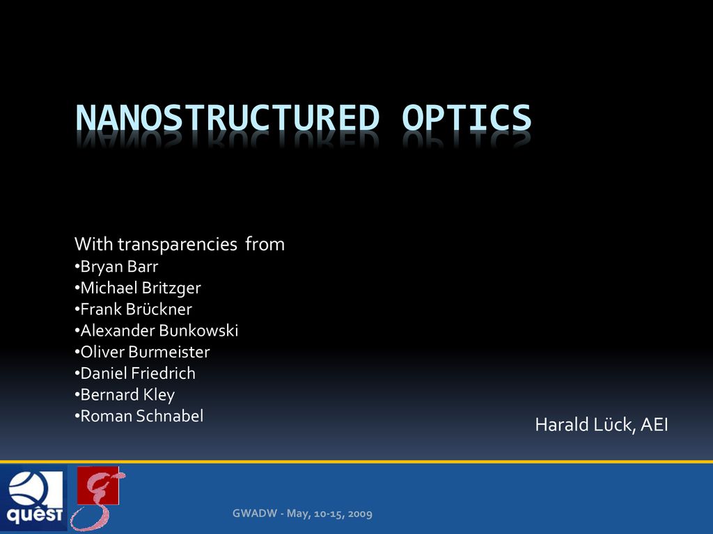 Nanostructured Optics