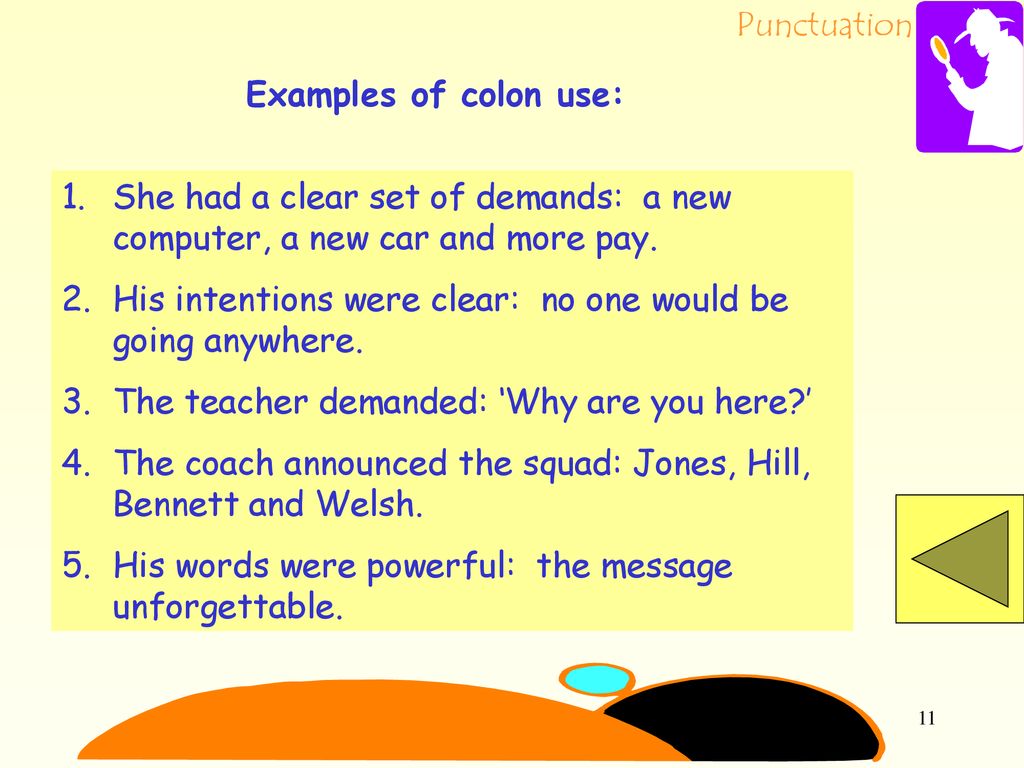 colon punctuation examples