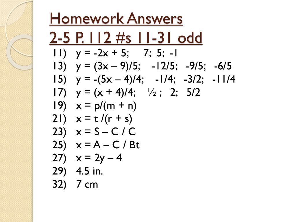 Homework Answers Standardized Test Prep Mixed Review P Ppt Download