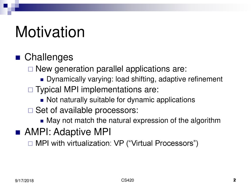 AMPI: Adaptive MPI Tutorial - ppt download