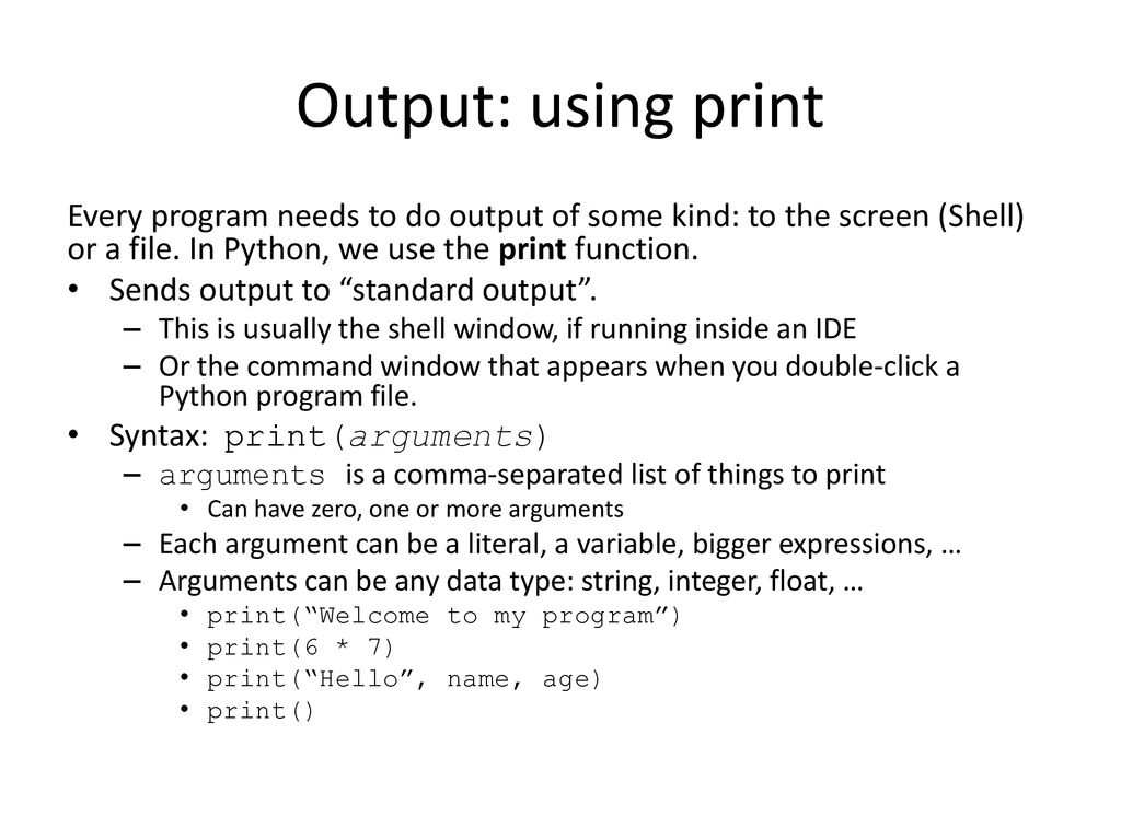 CS 115 More Python (Data Types and Arithmetic); Testing - ppt download