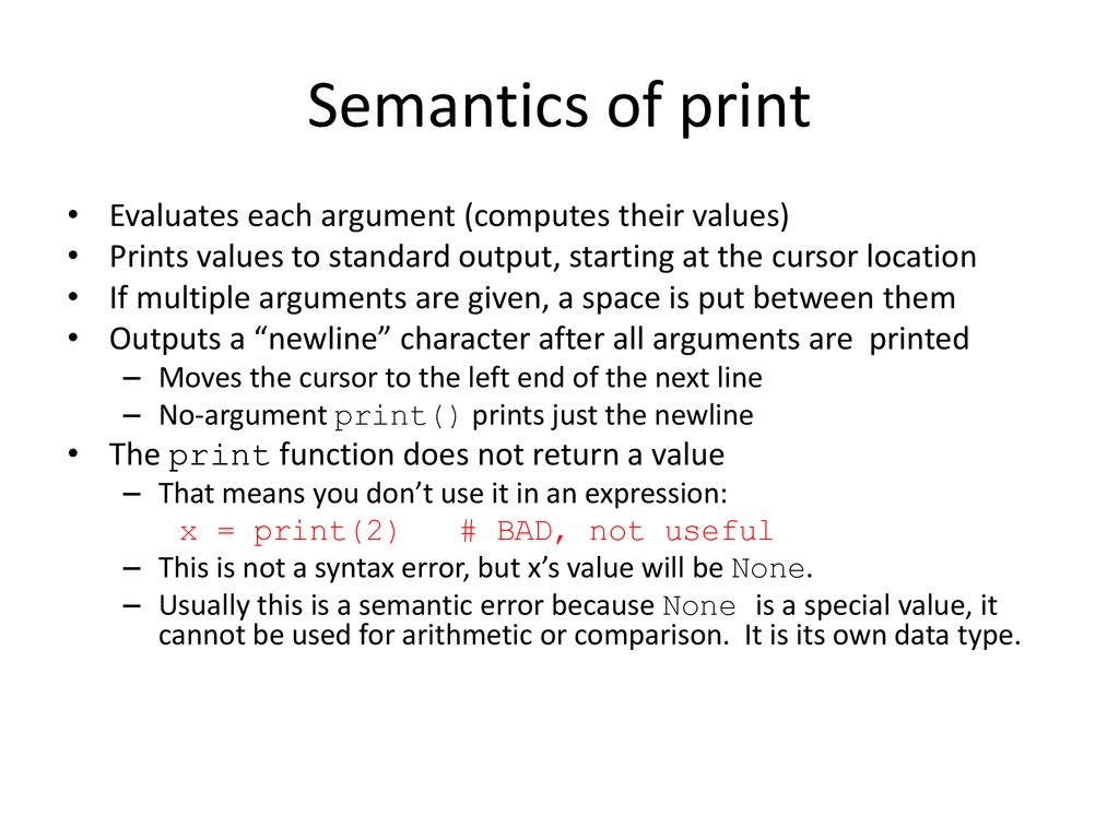 CS 115 More Python (Data Types and Arithmetic); Testing - ppt download
