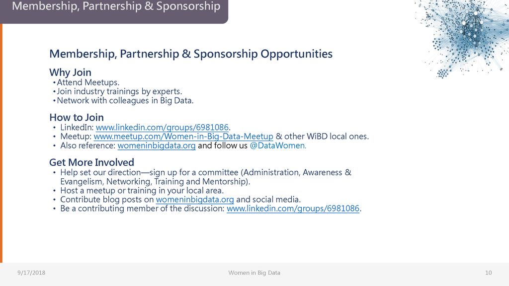 Membership, Partnership & Sponsorship
