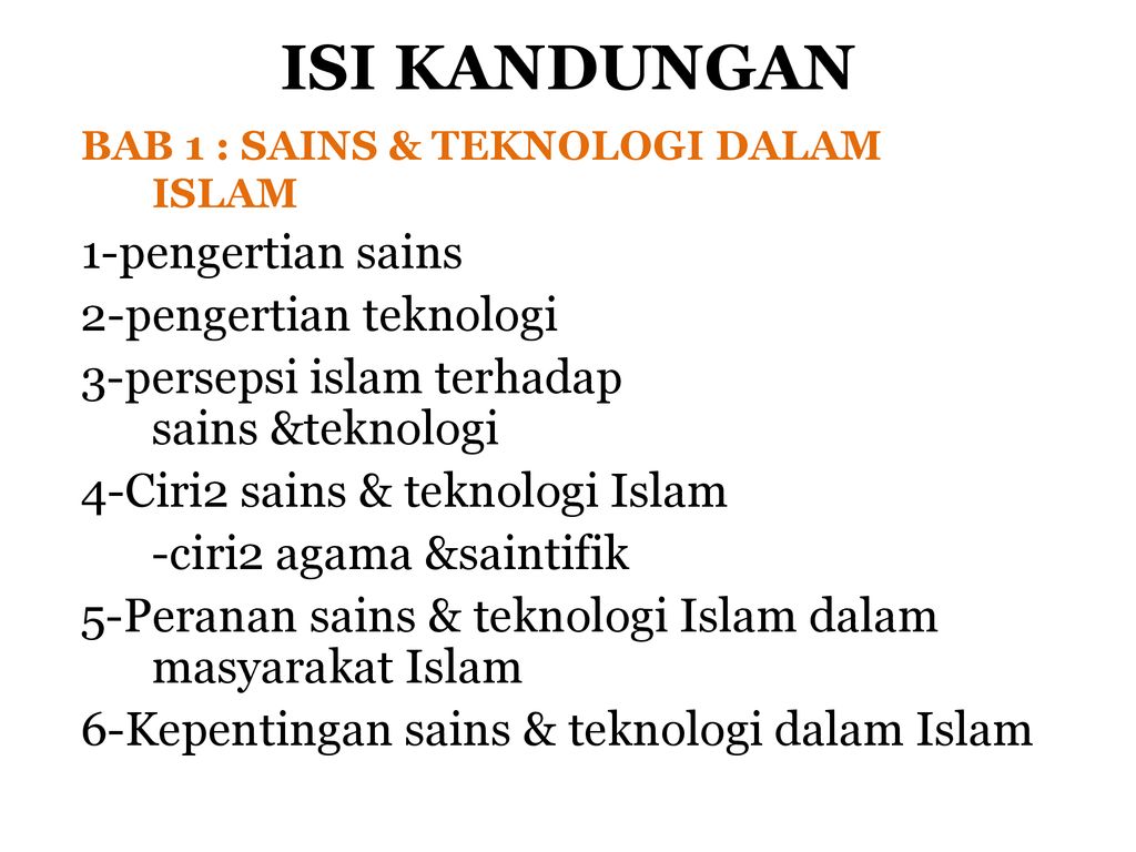 Ctu 211 Sains Dan Teknologi Dalam Islam Ppt Download