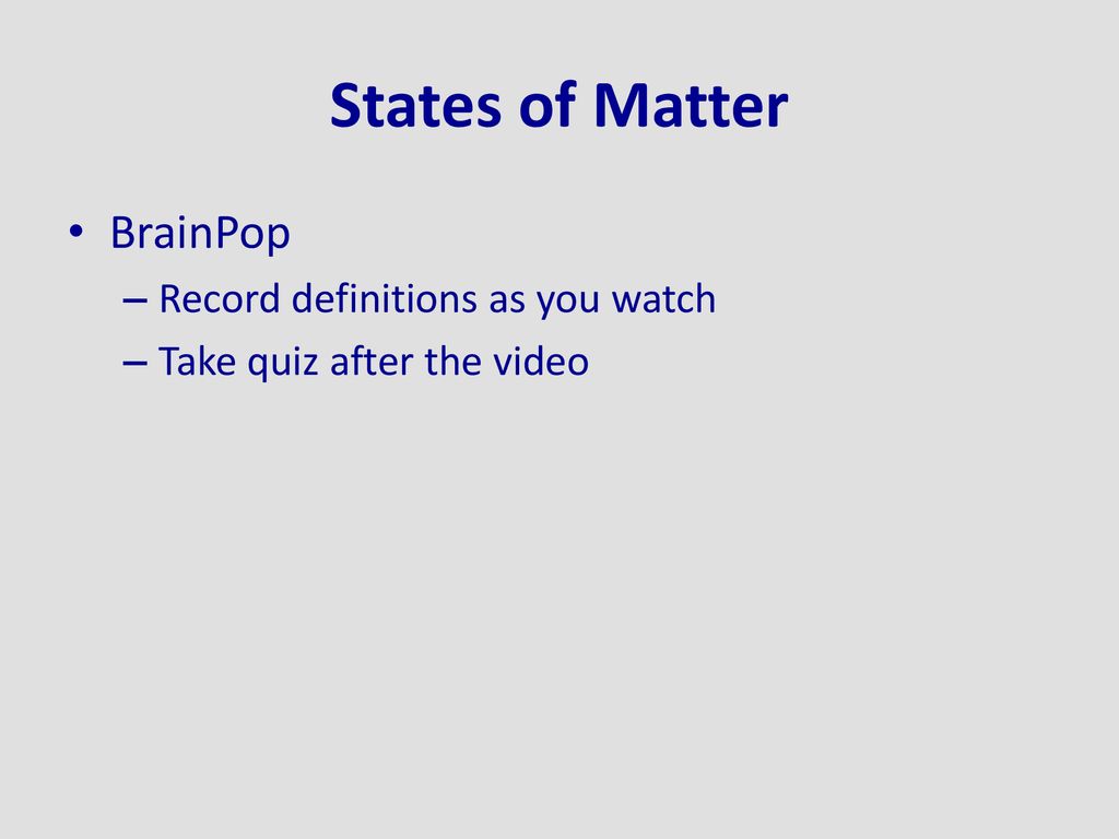 States of Matter - BrainPOP