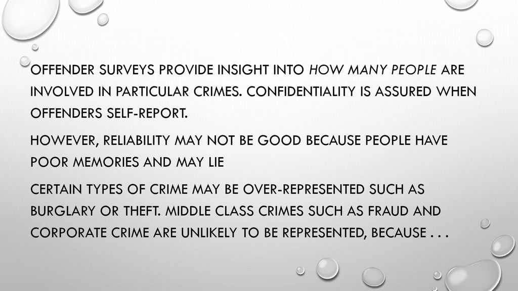 Self Report Offender Surveys Advantages And Disadvantages Self Report Offender Surveys Advantages And Disadvantages