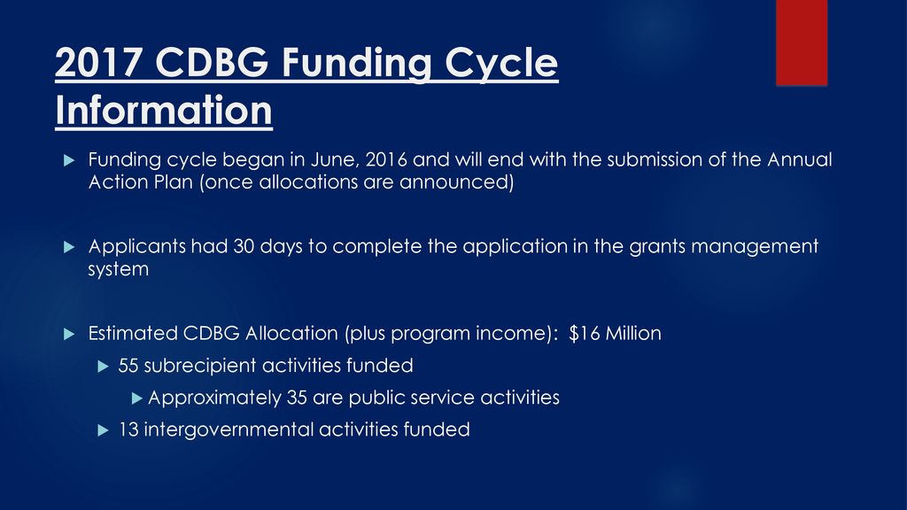 CDBG Funding Application Best Practices - ppt download