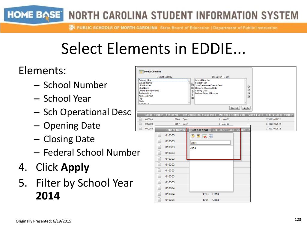Select Elements in EDDIE...