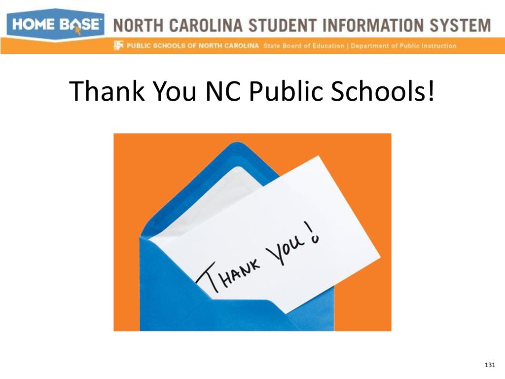 Thank You NC Public Schools!