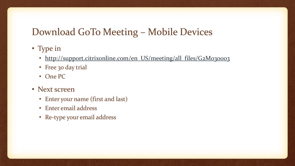 Download GoTo Meeting – Mobile Devices