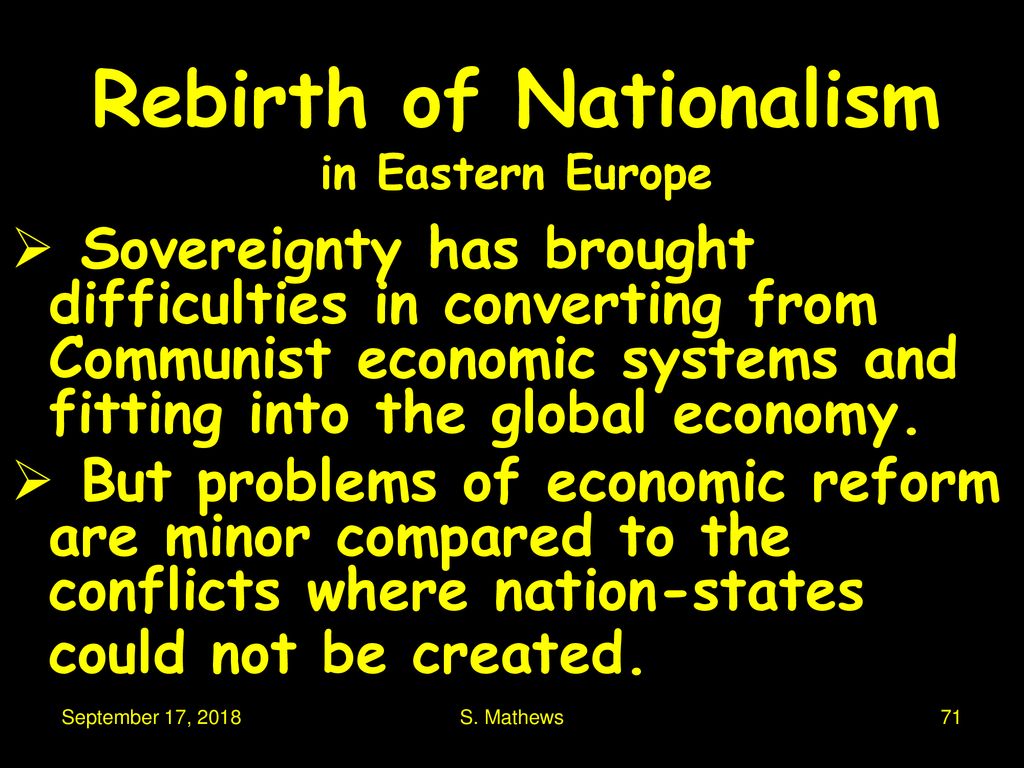 Rebirth of Nationalism in Eastern Europe