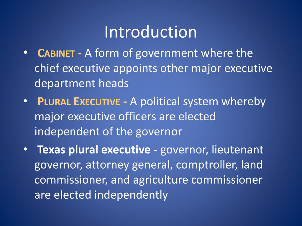 The Plural Executive and the Bureaucracy - ppt download