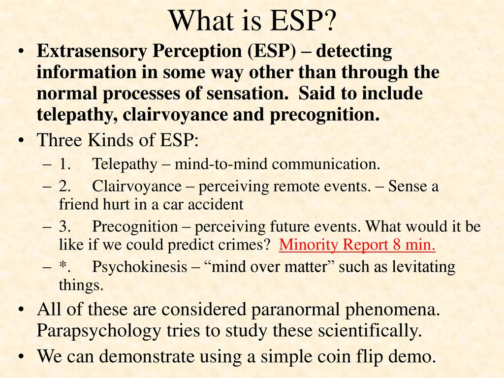 Is there extrasensory perception ppt download