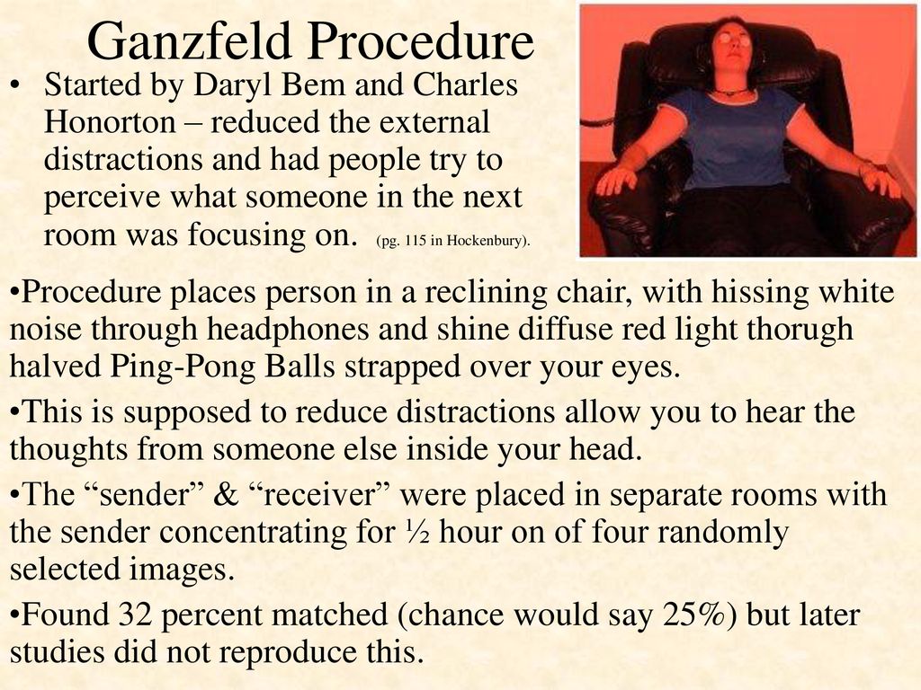 Ganzfeld Procedure